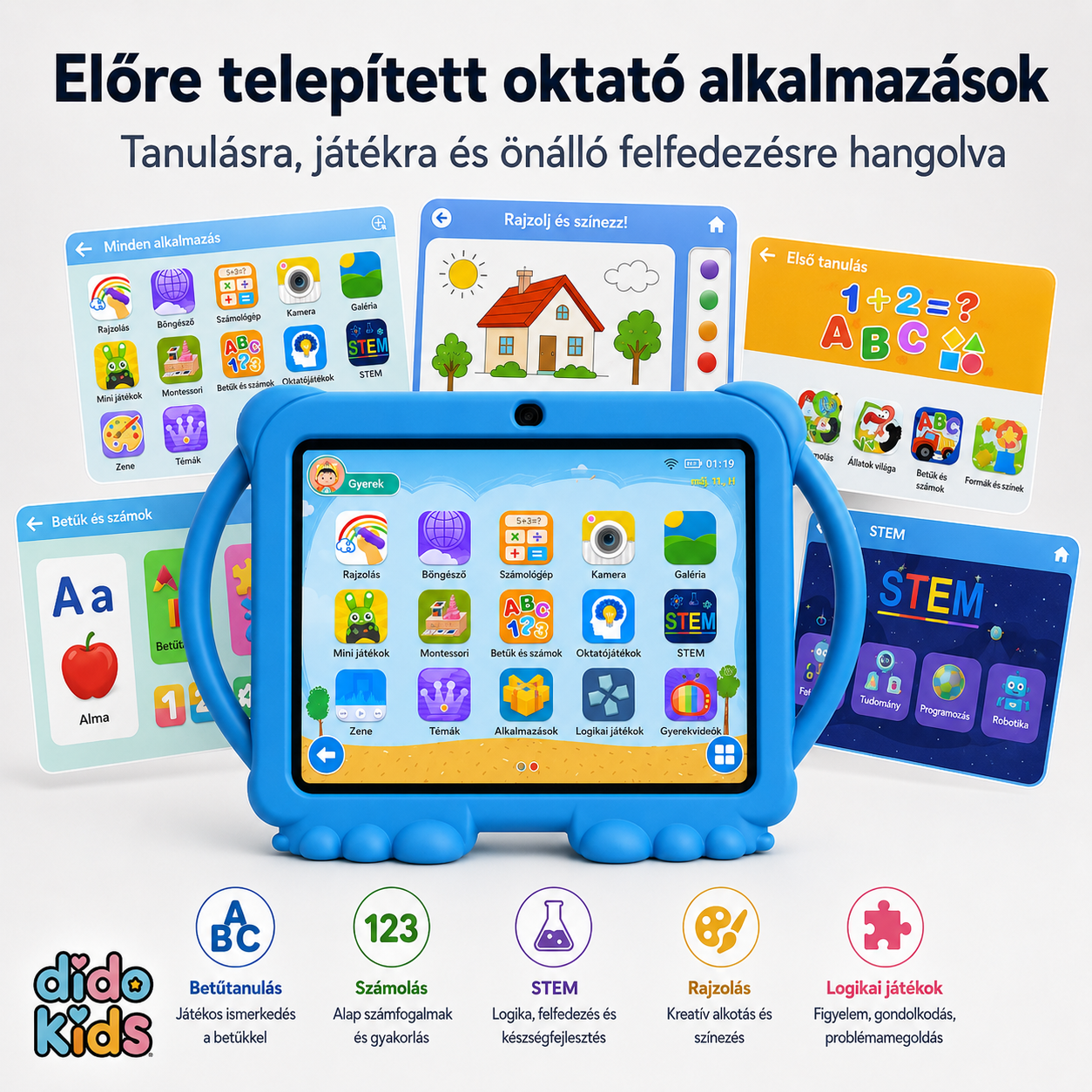 DidoKids™ Pro - Fejlesztő Gyerek Tablet
